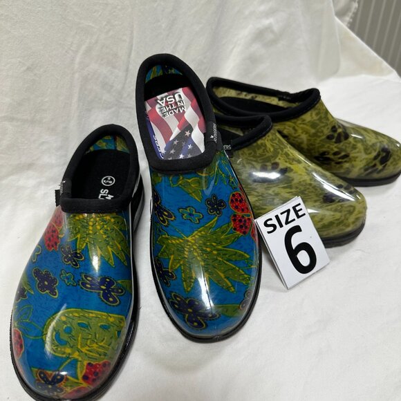 Two for One Price!! Sloggers Waterproof Rain Shoes - Paw Green & Mid Summer Blue - Picture 3 of 4